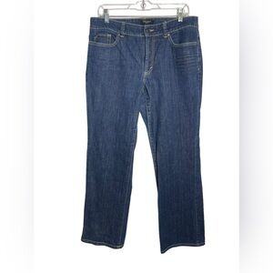 Nine West jeans size 12 dark‎ wash straight leg stretch jeans beautiful 💙💙